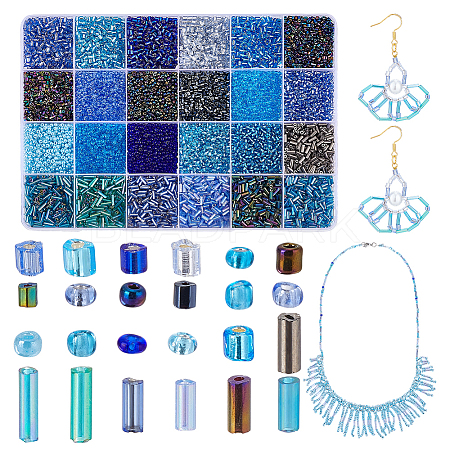 348G 24 Colors Glass Seed Beads SEED-PH0002-71-1