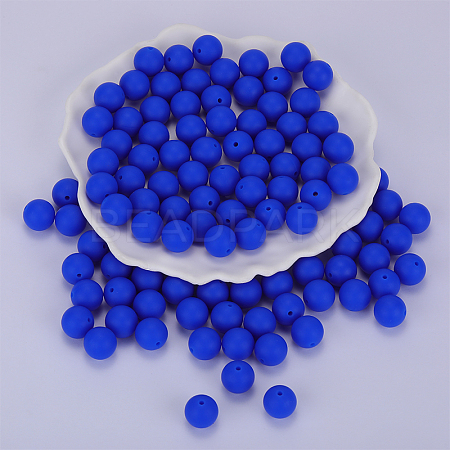 Round Silicone Focal Beads SI-JX0046A-92-1