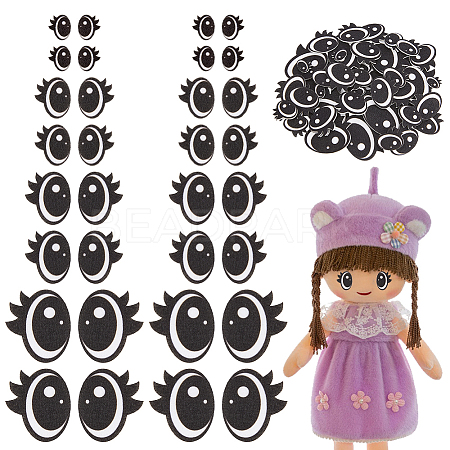 2 Bagds Oval Felt Craft Doll Eye DIY-FG0010-04A-1