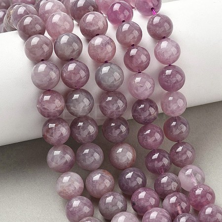 Natural Purple Madagascar Rose Quartz Beads Strands G-Z115-C02-10mm-1