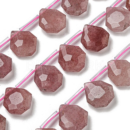 Natural Strawberry Quartz Beads Strands G-P544-C08-01-1