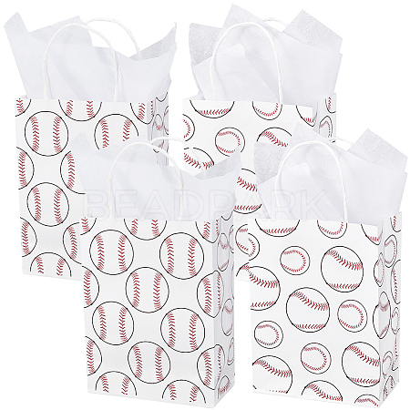 1 Sets Rectangle Paper Gift Bags with Handle ABAG-BBC0001-25B-1