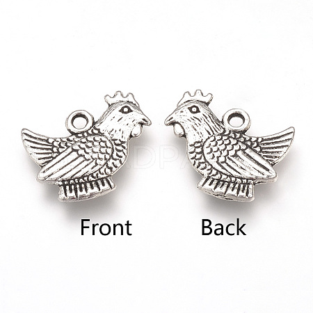 Tibetan Style Alloy Pendants TIBEP-T002-10AS-RS-1