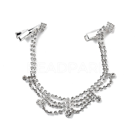 Alloy Rhinestone Hair Chain OHAR-M044-02D-S-1