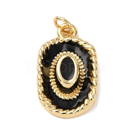 Brass Enamel Pendants KK-K408-66G-05-1