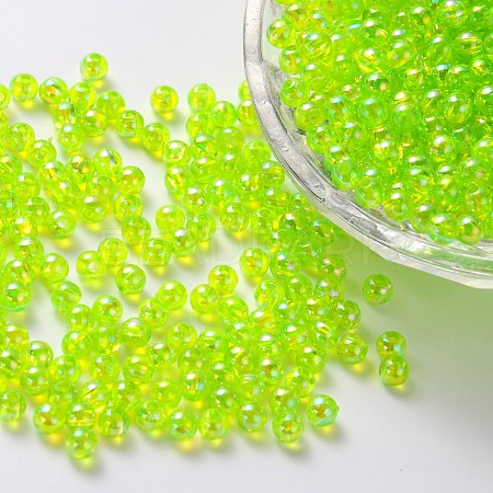 Eco-Friendly Transparent Acrylic Beads X-PL734-4-1