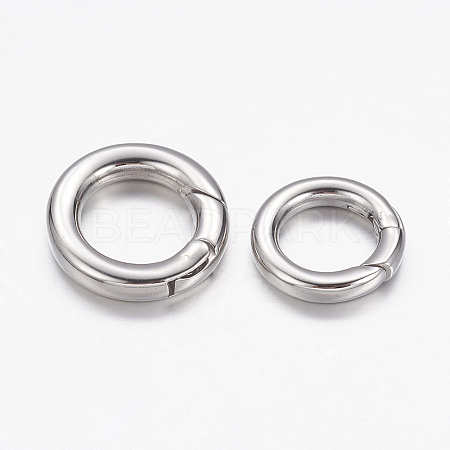 Tarnish Resistant 304 Stainless Steel Spring Gate Rings LS-STAS-D070-01P-2-1