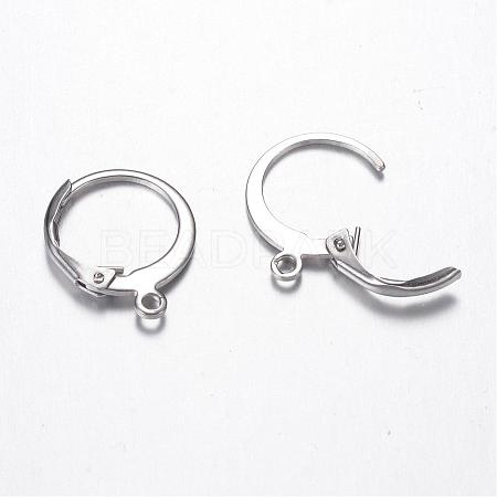 Tarnish Resistant 304 Stainless Steel Leverback Earring Findings STAS-G059-19-1