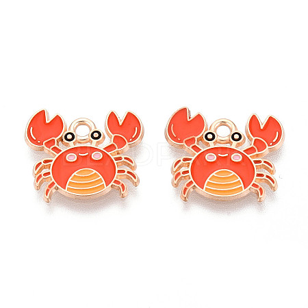 Marine Animals Alloy Enamel Pendants ENAM-T022-34G-1