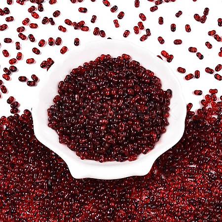 Picasso Spray Painted Glass Seed Beads SEED-T006-04-31-1