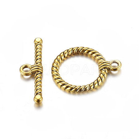Tibetan Style Alloy Toggle Clasps X-GLF1298Y-NF-1
