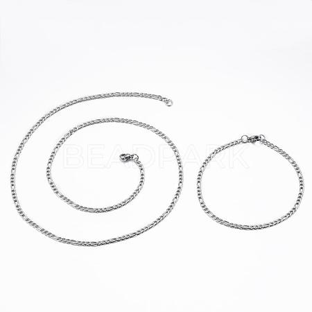 304 Stainless Steel Jewelry Sets SJEW-H086-01P-1