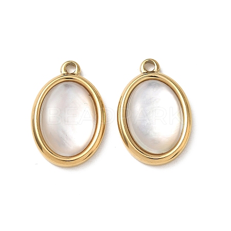 Natural Freshwater Shell Pendants STAS-G397-06G-01-1