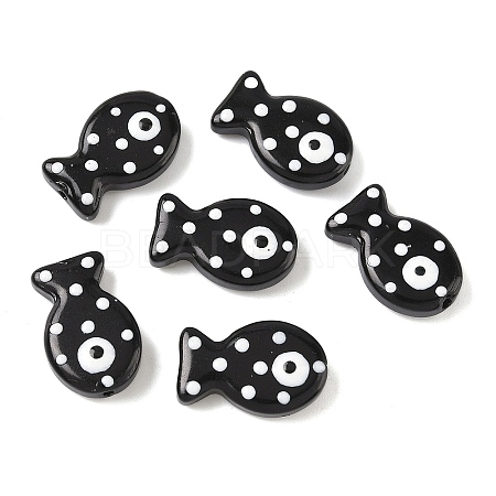 Baking Paint Glass Enamel Beads LAMP-D303-04K-1