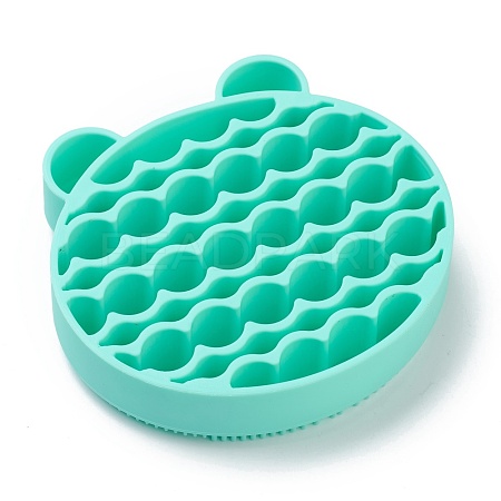 Silicone Makeup Cleaning Brush Scrubber Mat Portable Washing Tool MRMJ-H002-01D-1