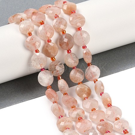 Natural Sunstone Beads Strands G-B094-A20-01-1