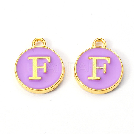 Golden Plated Alloy Enamel Charms X-ENAM-S118-10F-1