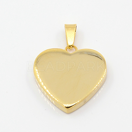 Fashionable 304 Stainless Steel Stamping Blank Tag Pendants STAS-J002B-01G-1