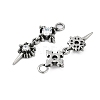 316 Surgical Stainless Steel Micro Pave Cubic Zirconia Pendants X-STAS-G349-03AS-02-2