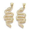 Brass Micro Pave Cubic Zirconia Pendants X-ZIRC-S067-038-NF-2