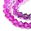 Gradient Color Baking Paint Glass Bead Strands LS-DGLA-A039-T4mm-A09-3