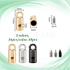48Pcs 3 Colors Zinc Alloy Cord Ends FIND-PH0023-60A-2
