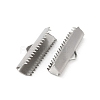 304 Stainless Steel Ribbon Crimp Ends X-STAS-E471-05N-P-2