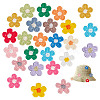 96Pcs 16 Colors Flower Computerized Embroidery Cloth Iron On Patches PATC-AR0001-17-1