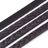 Braided Flat Single Face Imitation Leather Cords LC-T003-01C-1