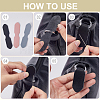 8 Bags 8 Colors Cowhide Purse Suspension Clasps Bag Strap Connector Fabric PURS-CL0001-04B-6