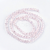 Transparent Electroplate Glass Beads Strands GLAA-F029-2mm-A26-2