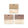 Resin & Walnut Wood Pendants RESI-T023-19A-1