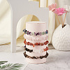 Fashewelry 5Pcs 5 Style Natural Mixed Stone Chip Beads Stretch Bracelets for Women BJEW-FW0001-03-5