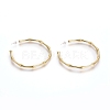 Semicircular Brass Stud Earrings EJEW-E196-15G-1