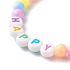 Opaque Acrylic Beads Stretch Bracelet Set for Kid BJEW-JB06589-11