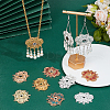 36Pcs 6 Colors Alloy Connector Cabochon Settings FIND-PH0061-67-3