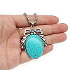 Natural Turquoise Pendant Necklaces CA3400-5
