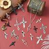 48Pcs 12 Styles Tibetan Style Alloy Pendants FIND-CJ0005-16-6
