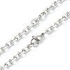 Non-Tarnish 304 Stainless Steel Cable Chain Necklaces NJEW-I248-23P-3