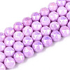 Anti-Tarnish Electroplate Glass Beads Strands GLAA-N010-10mm-07-1