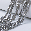 Electroplate Glass Beads Strands EGLA-A034-J4mm-Y01-1