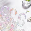40Pcs Transparent UV Plating Acrylic Beads PACR-BM0001-01-7