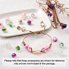 Transparent Spray Painted Crackle Glass Beads Strands GLAA-TA0003-09-12