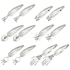CRASPIRE 6 Pairs 6 Styles Alloy Snap Hair Clips for Woman Girls OHAR-CP0001-12-1