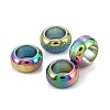 Ion Plating(IP) Frosted 201 Stainless Steel European Beads STAS-B020-13M-1