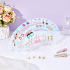 Rainbow with Cloud Laser Acrylic Earring Display Stands DIY-WH0570-25-4