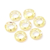 Electroplate Transparent Glass Linking Rings GLAA-F126-01A-1