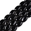 Natural Black Stone Beads Strands G-M206-47-4