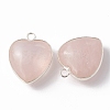 Natural Rose Quartz Pendants G-C005-01S-15-2