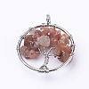 Natural Agate Pendants G-E419-04P-1